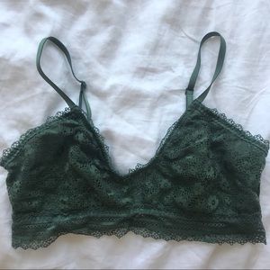 Victoria’s Secret green lace bralette